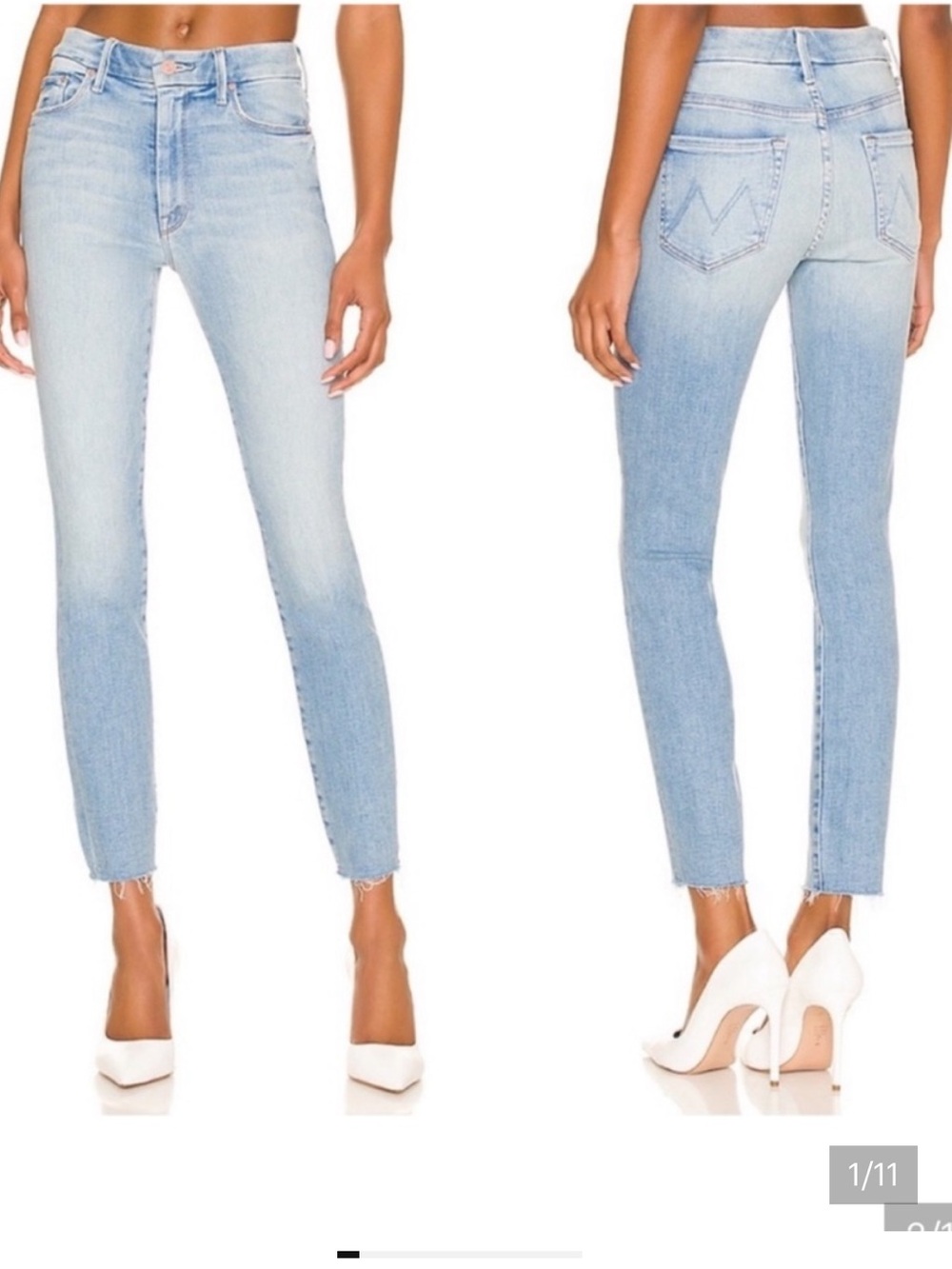 MOTHER High-Rise Slim Straight Jeans - Au Revoir Wash